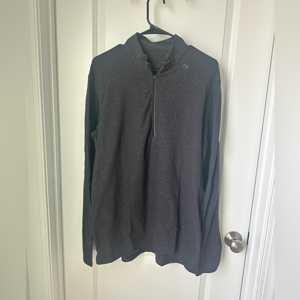 Lululemon Men's Surge Warm 1/2 Zip sweater in Heathered Graphite